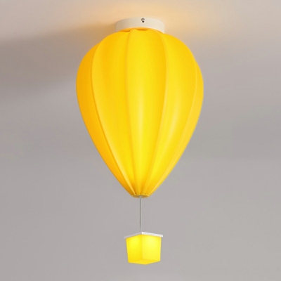 Metal Hot-air Balloon Flush Ceiling Light Modern Style 2 Lights Flush Ceiling Light Fixtures in White