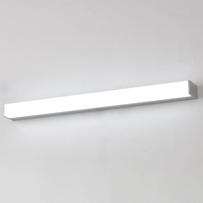 Minimalistic White Light Linear Vanity Light Fixtures Metal and Acrylic Led Vanity Light Strip