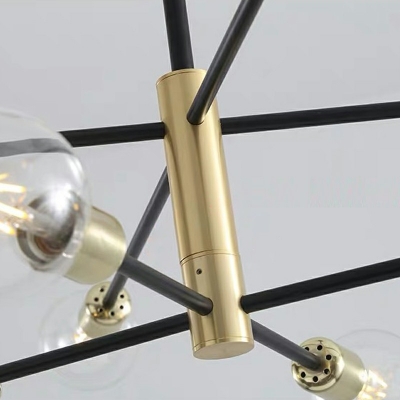 Modern Linear Hanging Pendant Lights Minimalism Chandelier Light Fixture for Living Room
