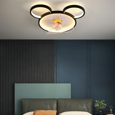 Modern Multi-Shaped Ceiling Fan Light Metal LED Ceiling Fan for Kid’s Room