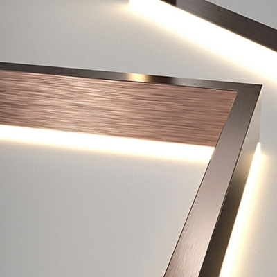 Two-Tier Aluminum Chandelier Living Room LED Chandelier Light Fixture