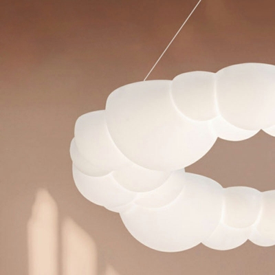 1-Light Chandelier Lighting Contemporary Style Circle Shape Metal Hanging Light Kit