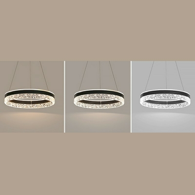 1-Light Circular Chandelier Lights Contemporary Metal Chandelier Lighting