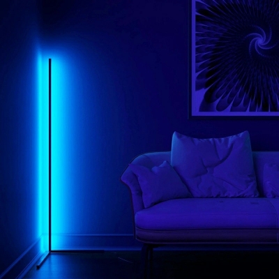 1 Light Minimal Floor Lamp Metal Floor Lighting for Living Room