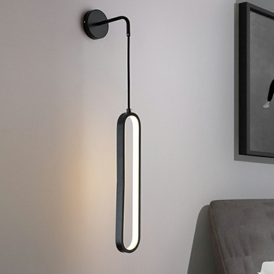 1-Light Pendant Lighting Modernism Style Oval Shape Metal Hanging Ceiling Light