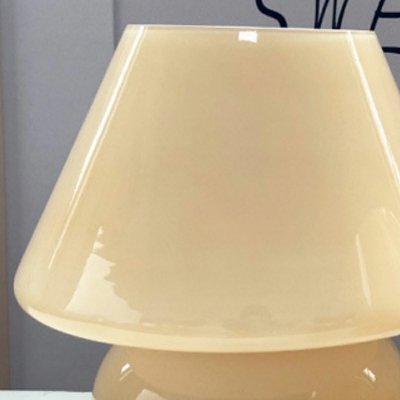 1-Light Table Lamp Contemporary Style Cone Shape Glass Dining Table Light