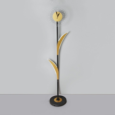 2-Light Task Floor Lamp Contemporary Style Round Shape Metal Floor Light