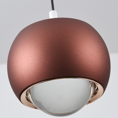 Brown Globe Pendant Lights Modern Style Mirror Glass 1 Light Pendant Light Fixture