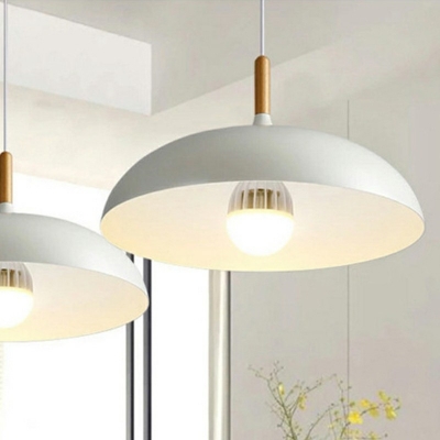 Dome Pendant Ceiling Lights Modern Style Metal 1-Light Ceiling Pendant Light in Black