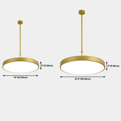Geometric Pendant Lighting Modern Metal 1-Light Pendant Light in Gold