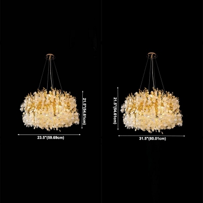 Metal Tassel Pendant Lighting Fixtures Modern Basic Chandelier Lamp for Living Room