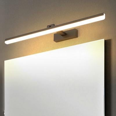 Metal Mirror Light Fixture Modern Style 1 Light Wall Light Sconce in Gold