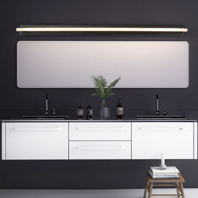 Modern Linear Vanity Light Fixtures Metal and Acrylic Led Vanity Light Strip