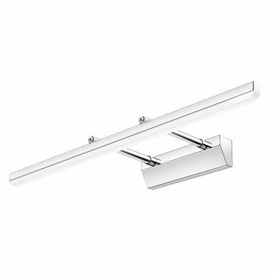 Modern Linear Wall Sconce Lights Metal 1-Light Sconce Lights in Silver