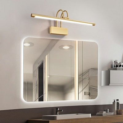 Modern Style Bar Vanity Light Metal 1-Light Vanity Light Fixtures in Brown