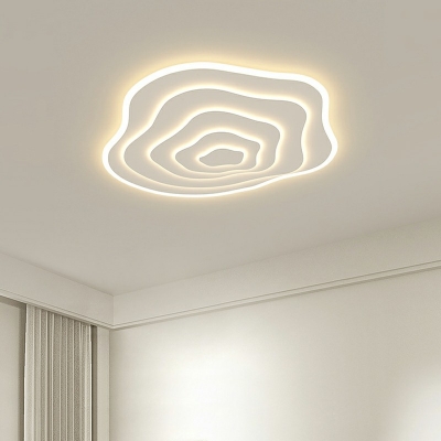 Modern Style Flush Mount Light Acrylic White Ceiling Light for Bedroom