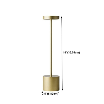 Simple Style 1 Light Cylindrical Table Lamp Metal Third Gear Desk Light for Living Room