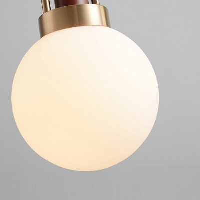 1-Light Hanging Pendant Lights Fixtures Minimalism Style Geometric Shape Wood Suspension Lamp