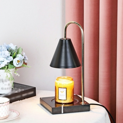 1-Light Table Lamp Modernism Style Cone Shape Metal Dining Table Light (without Aromatherapy Candles)
