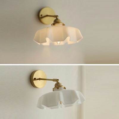 1-Light Wall Light Fixture Industrial Style Geometric Shape Metal Sconce Lights