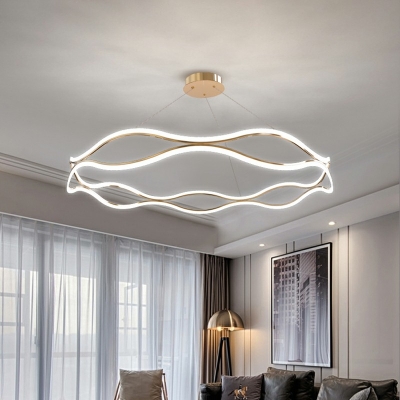 Contemporary Acrylic Prisms Ceiling Suspension Lamp Round Suspended Lighting Fixture