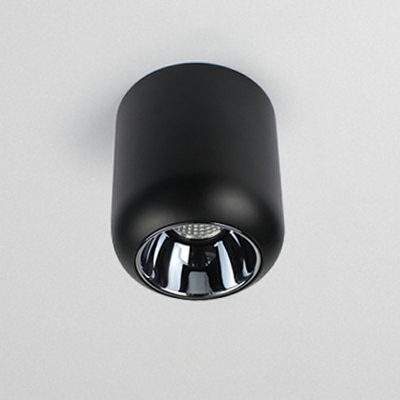 Metal Dome Flush Ceiling Light Modern Style 1 Light Flush Mount Lighting Fixtures in Black