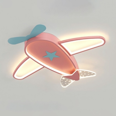 Modern Airplane Ceiling Fan Light 4-Light Metal LED Ceiling Fan for Children’s Room