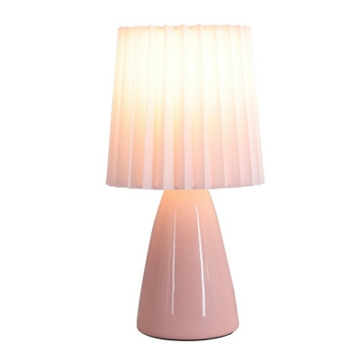 Modern Ceramic Pleated Table Lamp 1 Head Reading Light for Bedside Bedroom