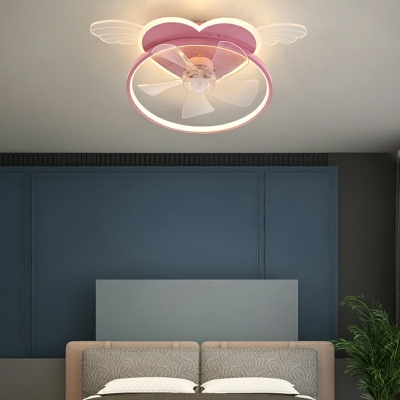 Modern Multi-Shaped Ceiling Fan Light Metal LED Ceiling Fan for Kid’s Room