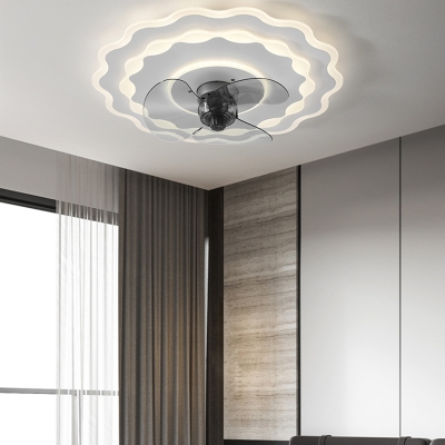 Modern Oval Flush Ceiling Light Fixtures Aluminum Ceiling Light Fan Fixtures