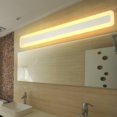 Modern Rectangle Wall Sconce Lights Metal 1-Light Sconce Lights for Bathroom