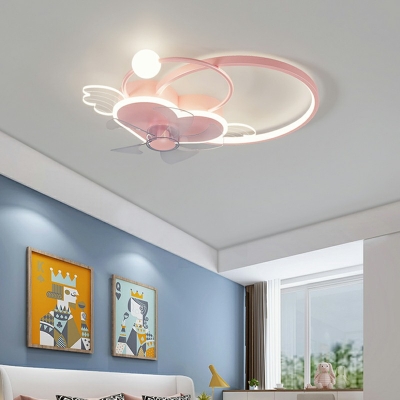 Modern Semi Flush Light Fixtures Creative Kid's Room Ceiling Mount Chandelier for Living Room