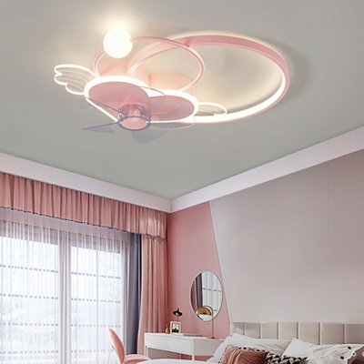 Modern Semi Flush Light Fixtures Creative Kid's Room Ceiling Mount Chandelier for Living Room