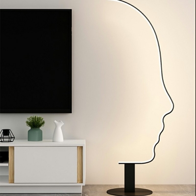 Modern Style Floor Lamp Linear Shade Acrylic Standard Lamp for Living Room