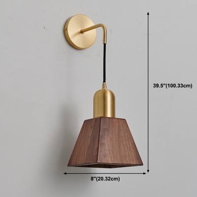 Wall Sconce Lighting Modern Style Wood Wall Light Fixture For Bedroom