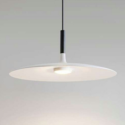 1 Light Bowl Ceiling Pendant Light Modern Style Warm Light Metal Pendant Lamp in Grey