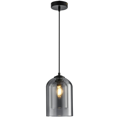 1-Light Ceiling Pendant Lamp Contemporary Style Geometric Shape Glass Pendulum Lights