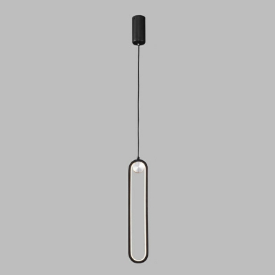Contemporary Oval Pendant Lighting Metal Adjustable Pendant Light Fixtures