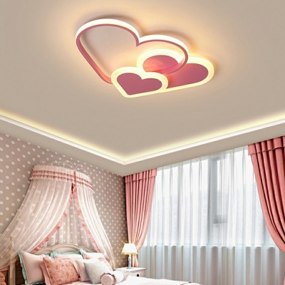 Flush-Mount Light Fixture Children's Room Style Acrylic Ceiling Light for Living Room