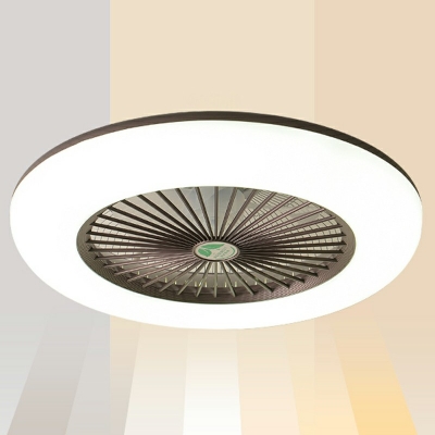 LED Fan Flush Mount Ceiling Light Fixture Modern Minimalism Ceiling Light Fixture for Living Room