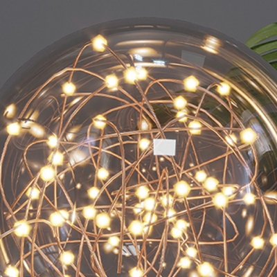 Metal Molecule Island Light Fixtures Modern Style 6 Lights Island Lamps in BLack