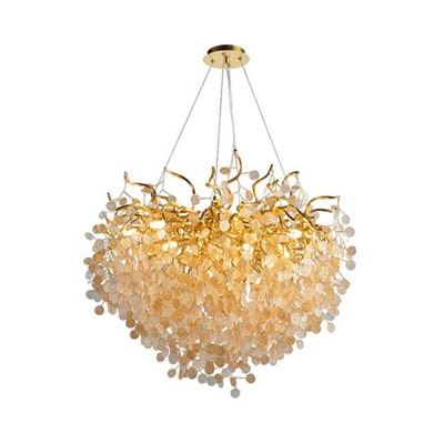 Metal Tassel Pendant Lighting Fixtures Modern Basic Chandelier Lamp for Living Room