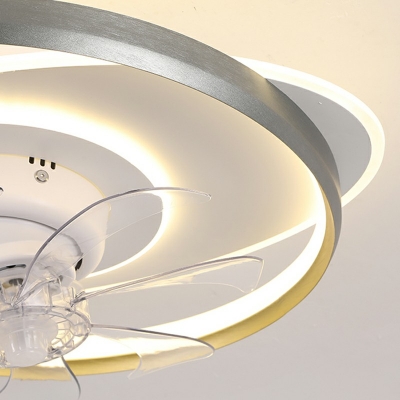 Modern Oval Flush Ceiling Light Fixtures Aluminum Ceiling Fan Light Fixtures