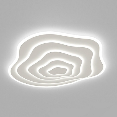 Modern Style Flush Mount Light Acrylic White Ceiling Light for Bedroom