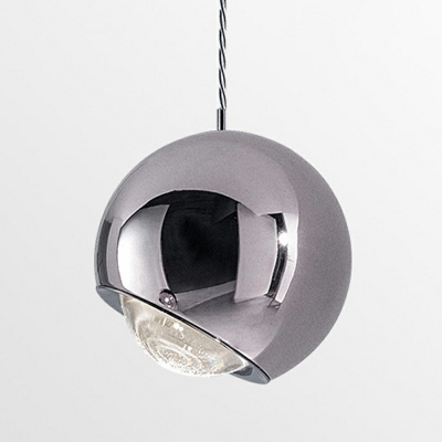 Modern Style Orbit Pendant Lighting Metal 1-Light Hanging Lamp in Gold