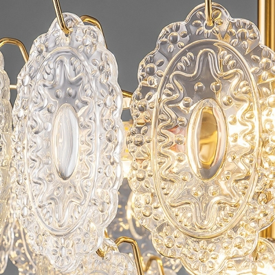 Traditional Geometric Chandelier Pendant Light Glass Chandelier Lighting Fixtures