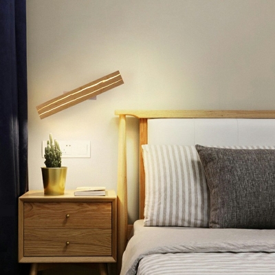 Wall Sconce Lighting Modern Style Wood Wall Light For Bedroom