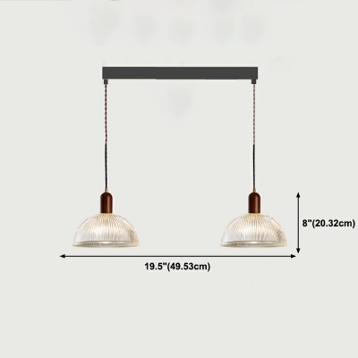 1-Light Down Lighting Pendant Minimalistic Style Cone Shape Wood Hanging Ceiling Lights