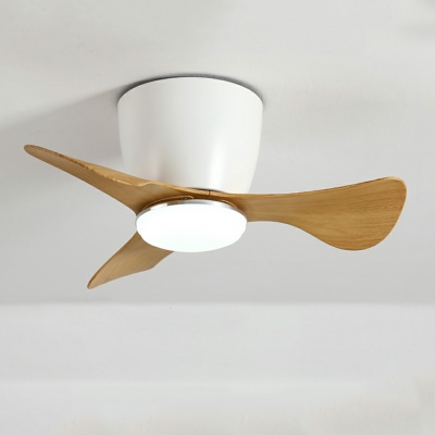 1-Light Ceiling Fan Lights Minimalism Style Fan Shape Ceiling Lighting Fixture