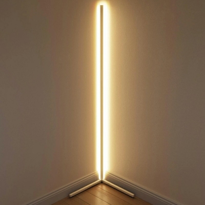 1-Light Linear Floor Lamps Modern Metal Standard Lamps for Living Room